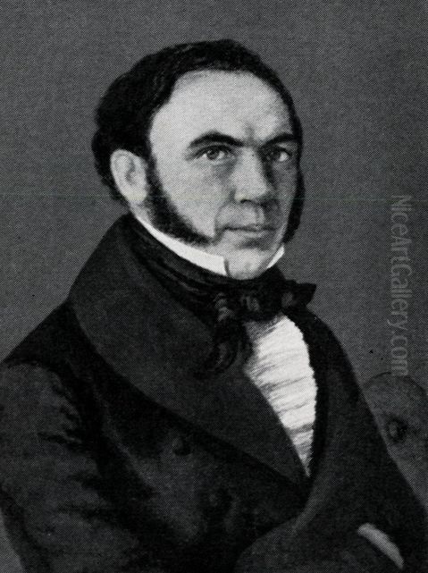 Henrik Helliesen Oil Painting by Hans Johan Frederik Berg