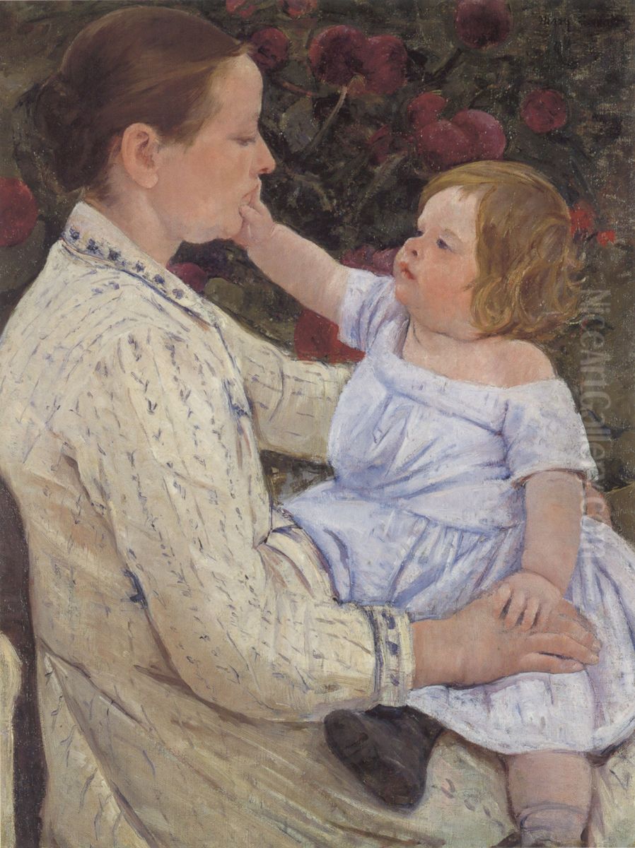 The Child's Caress Oil Painting by Mary Cassatt