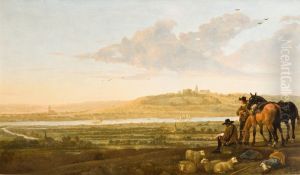 An artist sketching, near Elten