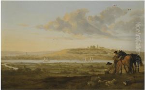An artist sketching, near Elten