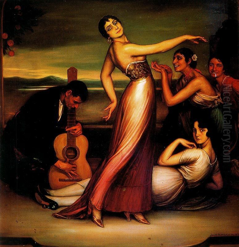 Alegrias Oil Painting by Julio Romero De Torres