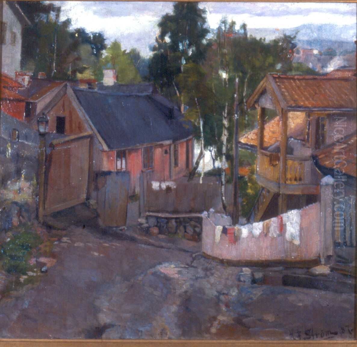 Fra Ekebergveien Oil Painting by Halfdan Strom
