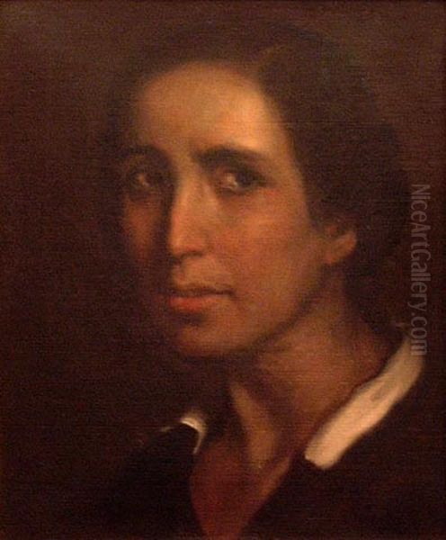 Maria de la O Oil Painting by Julio Romero De Torres