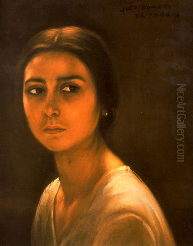 Mujer de Cordoba Oil Painting by Julio Romero De Torres