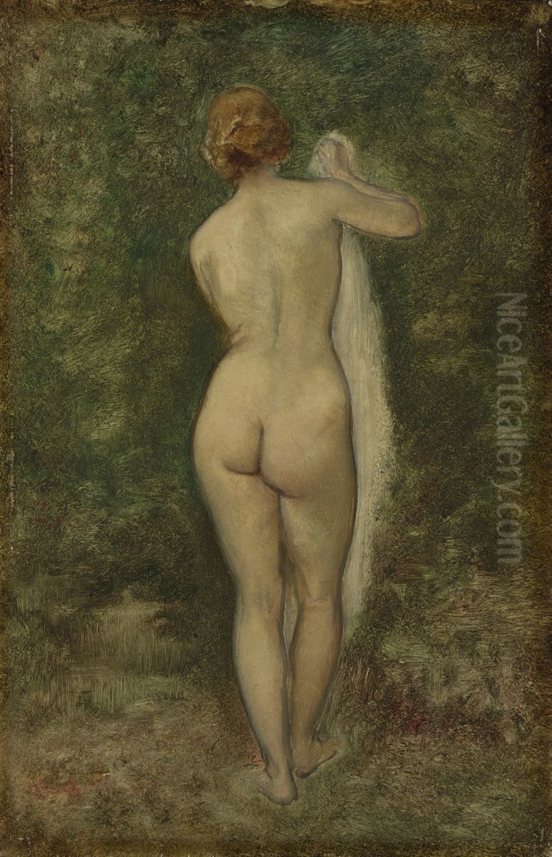 Woman at her bath Oil Painting by Narcisse Virgilio Diaz