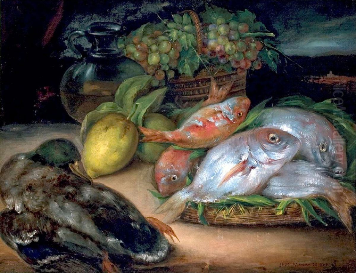 Comida del Marques Oil Painting by Julio Romero De Torres