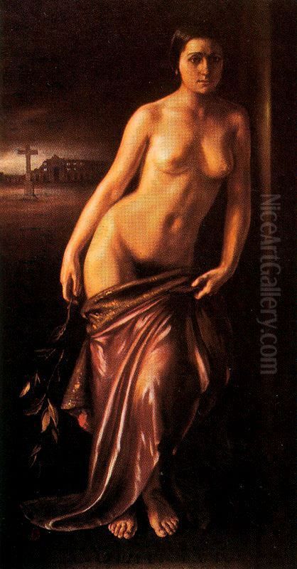 Ofrenda al arte del toreo Oil Painting by Julio Romero De Torres