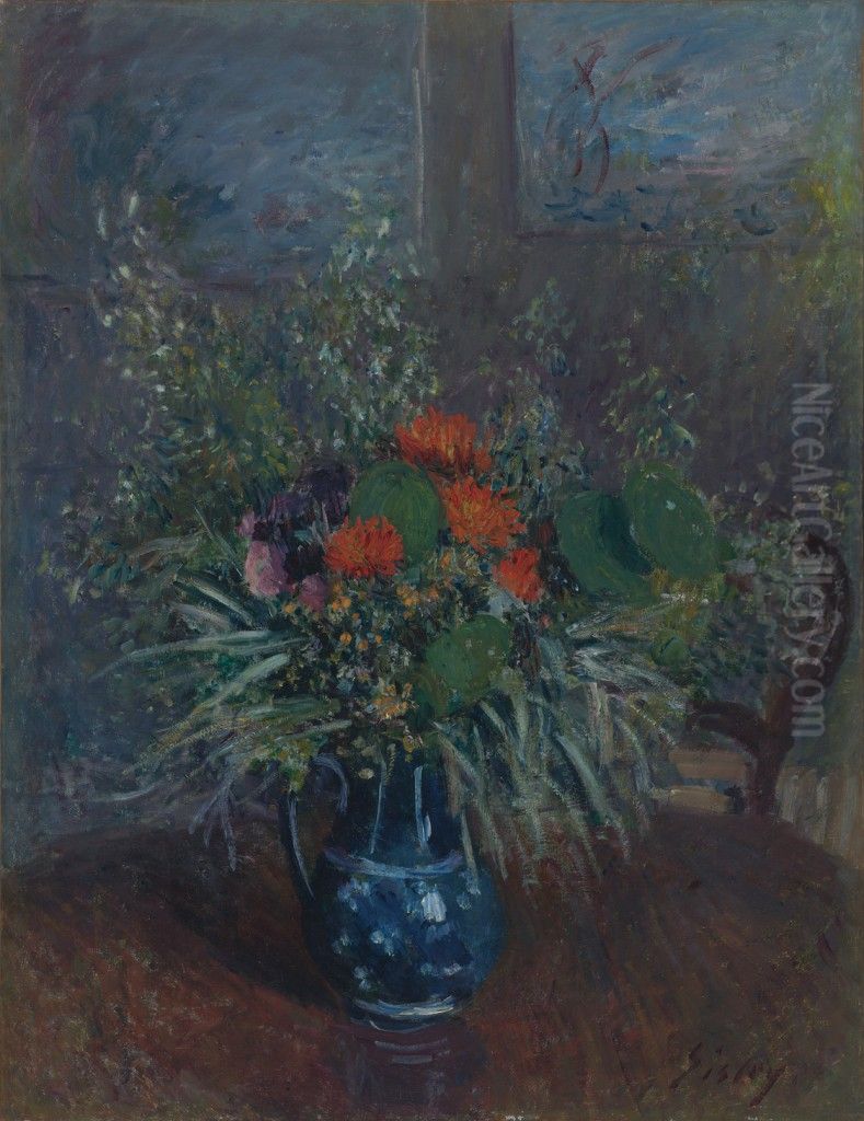 Wild Flowers Oil Painting by Alfred Sisley