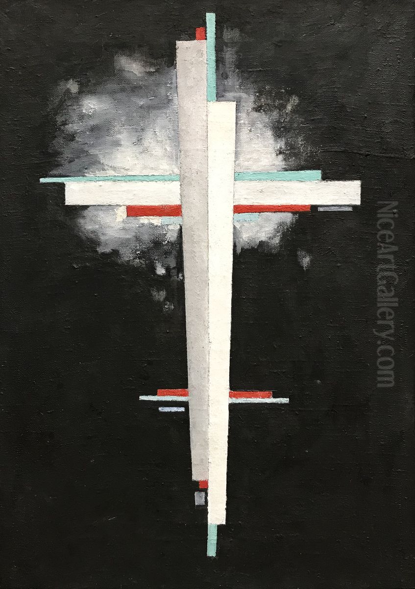 <<Suprematizm>> Oil Painting by Ilya Chashnik