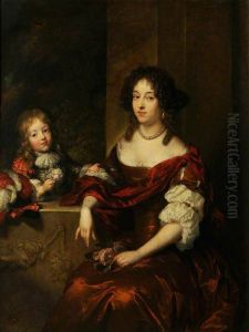 Portrait of a Lady Seated before a Window, with a Young Boy