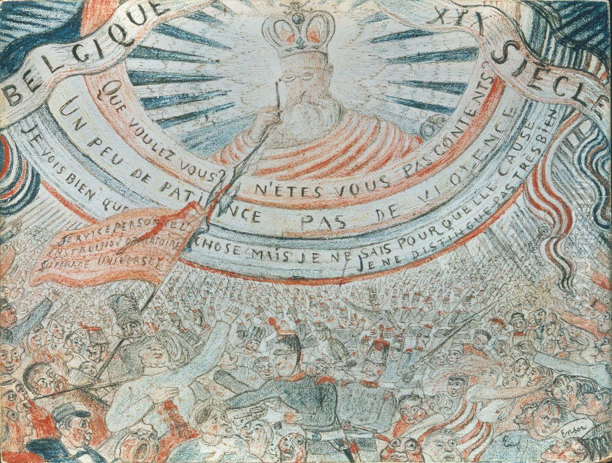 Belgium in the Nineteenth Century Oil Painting by James Ensor