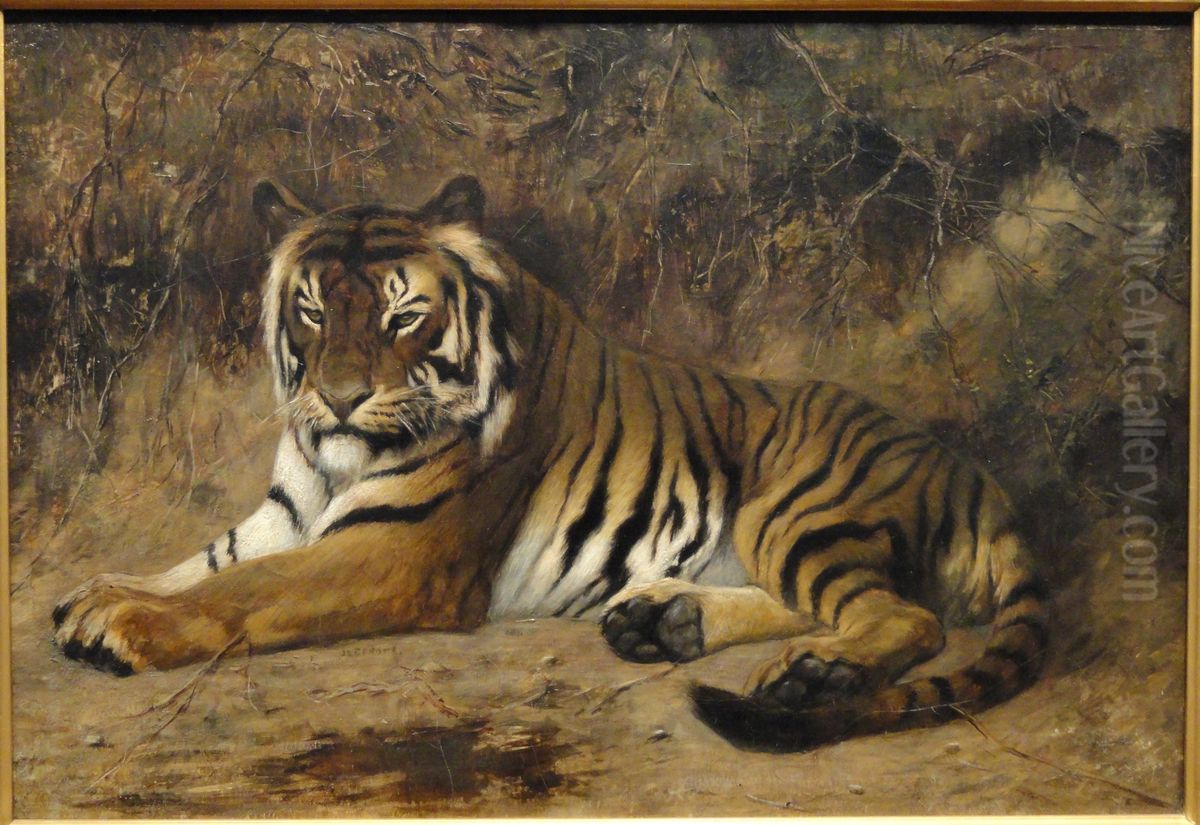 Tiger Oil Painting by Jean-Leon Gerome