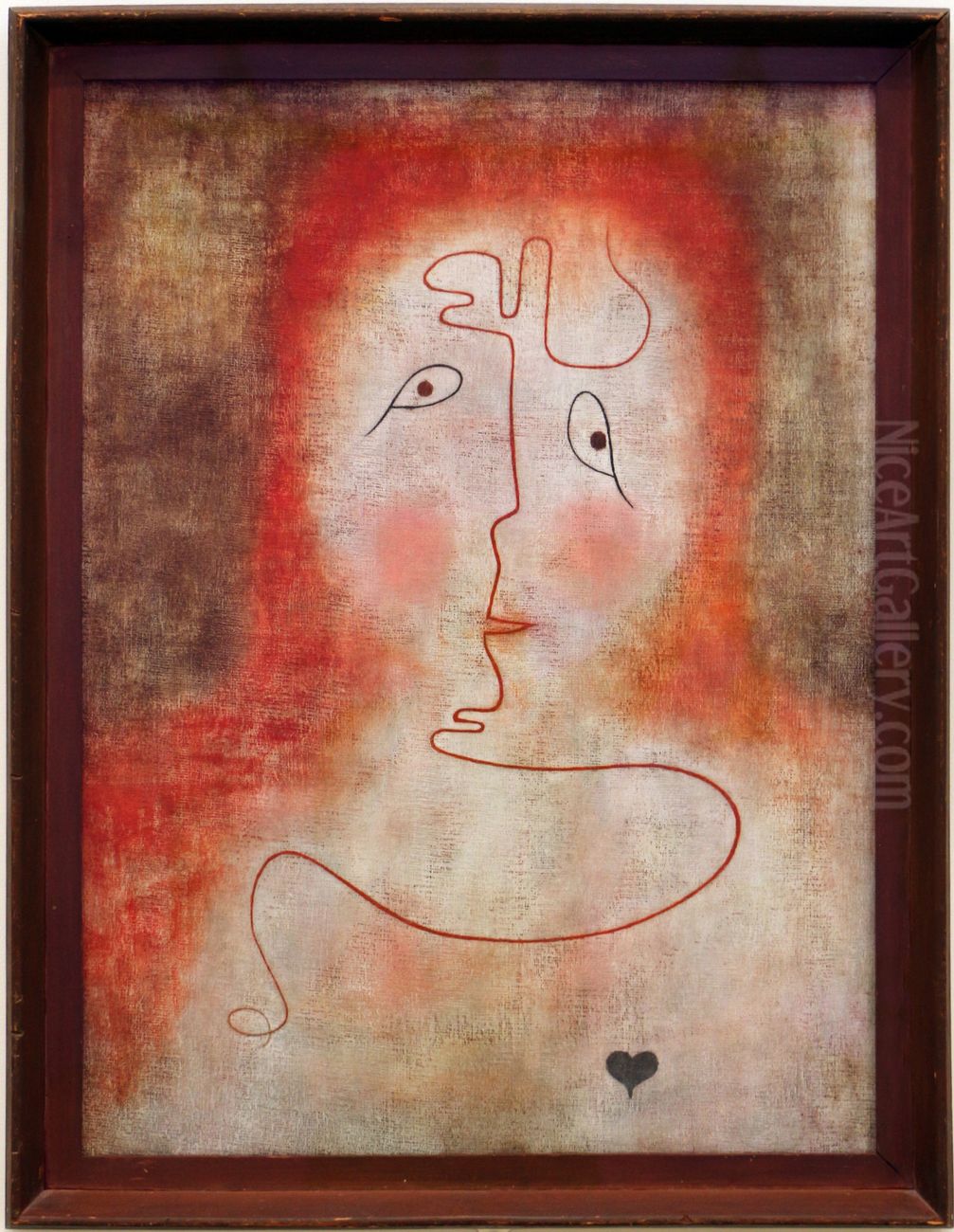 In the Magic Mirror Oil Painting by Paul Klee