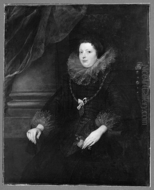 Portrait of an unknown woman Oil Painting by Sir Anthony Van Dyck