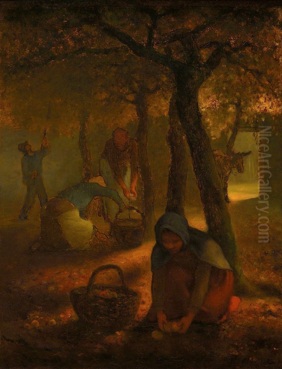 Apple Gatherers Oil Painting by Jean-Francois Millet