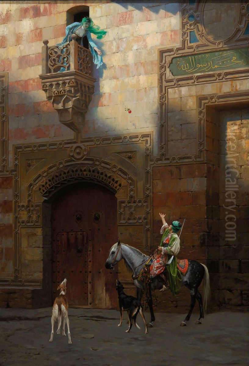 The Rose Oil Painting by Jean-Leon Gerome