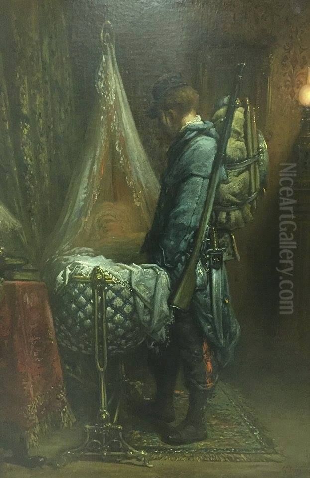 Soldier's Farewell Oil Painting by Gustave Dore