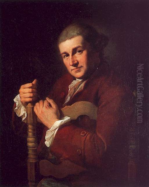 Portrait ofDavid Garrick Oil Painting by Angelica Kauffmann