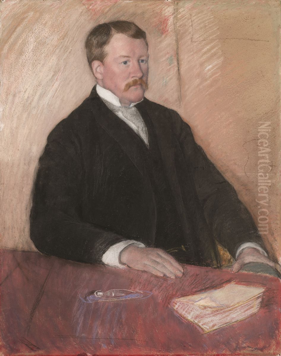 Portrait of Alexander J. Cassatt Oil Painting by Mary Cassatt