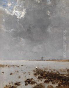 Sea landscape with Windmill