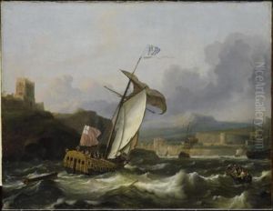 Ships sail into a southern harbor
