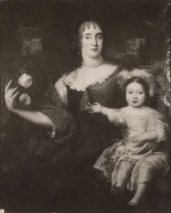 Double portrait of Maria van Berckel (1631-1796) and her daughter