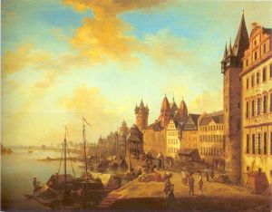 Weinmarkt von Osten (Frankfurt am Main Mainufer)