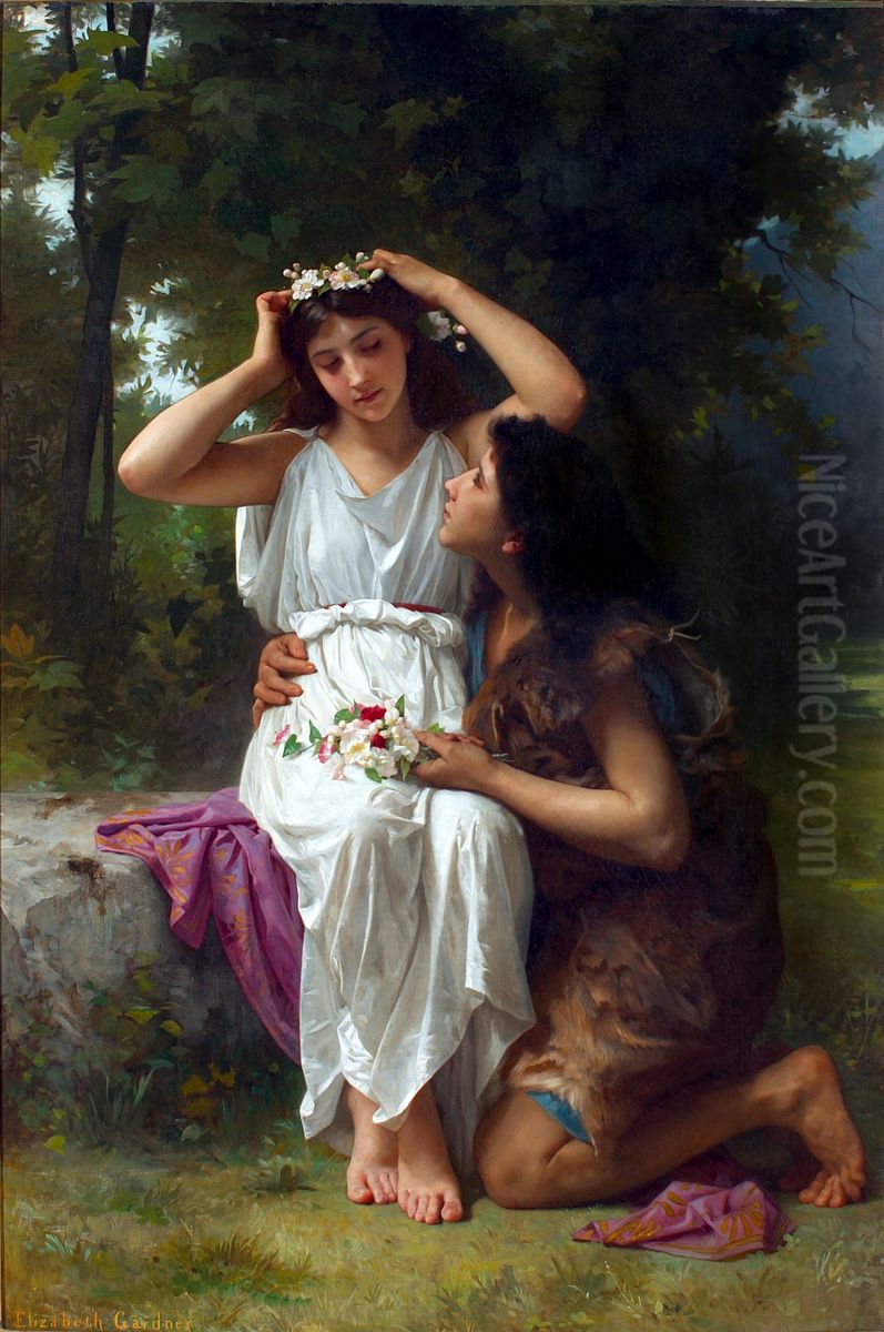 Daphnis and Chloe Oil Painting by Elizabeth Jane Gardner