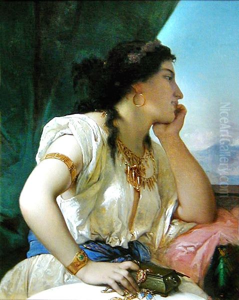 Aspasia Oil Painting by Pierre Olivier Joseph Coomans