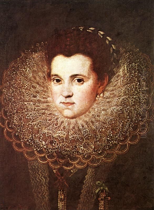 Unknown Lady Oil Painting by Juan Pantoja de la Cruz