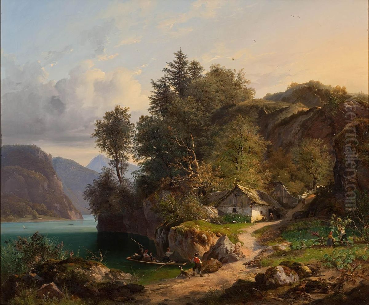 Austrian Landscape Oil Painting by George Gillis Haanen