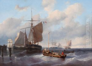 Marine met vissersschepen