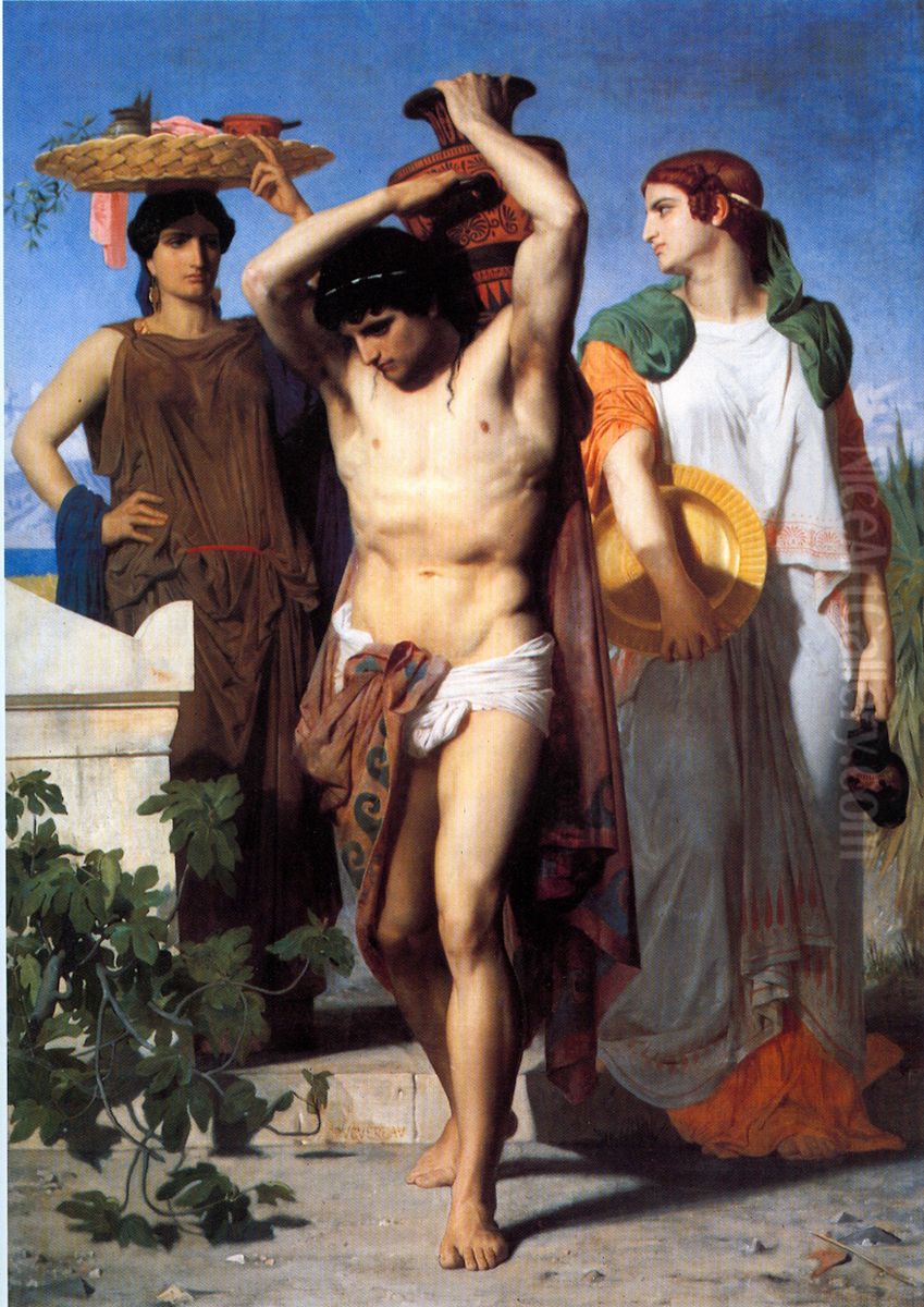 Canephores Oil Painting by William-Adolphe Bouguereau