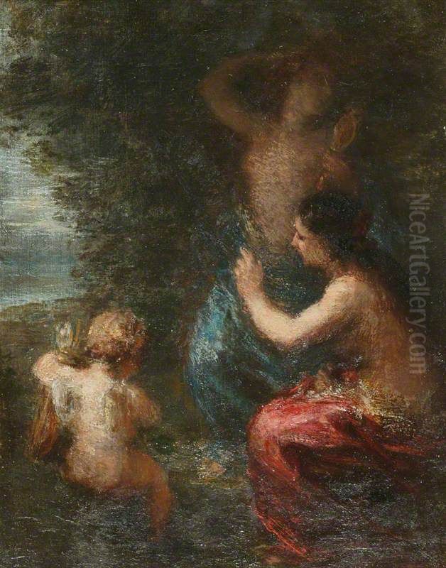 Cupid and Venus Oil Painting by Henri Fantin-Latour