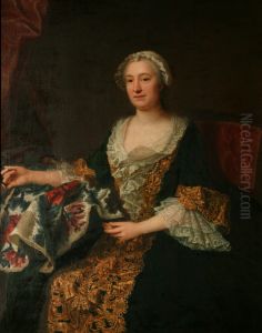 The Marquise de Castellane with her Embroidery