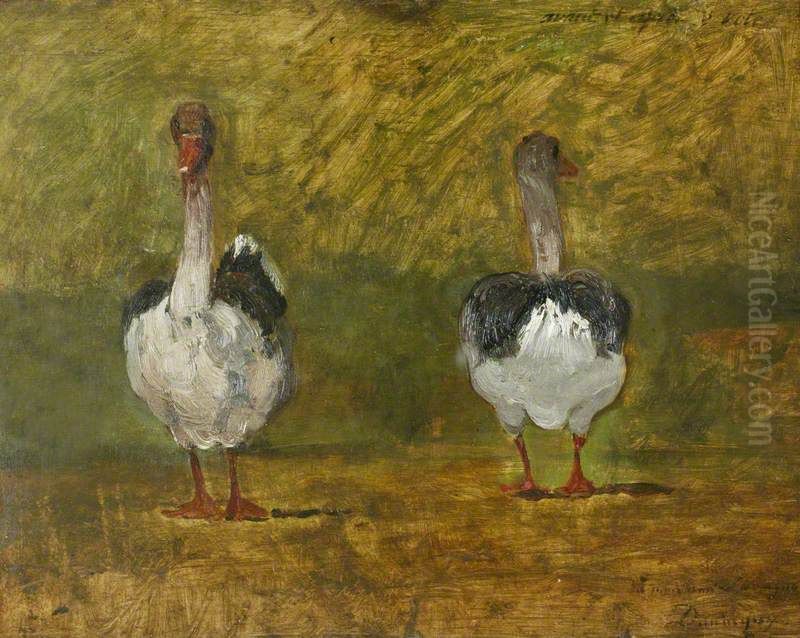 Avant et apres le vote Oil Painting by Charles-Francois Daubigny