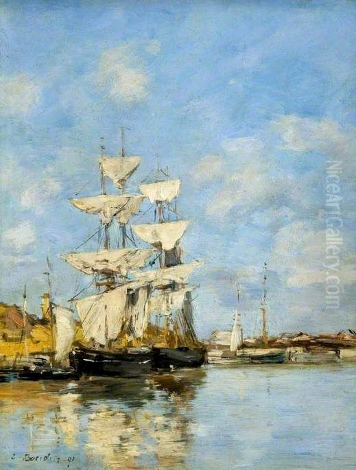 Deauville, the Dock Oil Painting by Eugene Louis Boudin