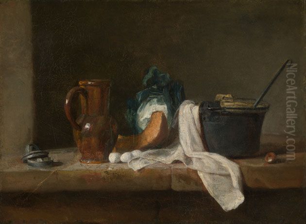 Still Life Oil Painting by Jean-Baptiste-Simeon Chardin