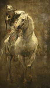 Armed soldier on horseback