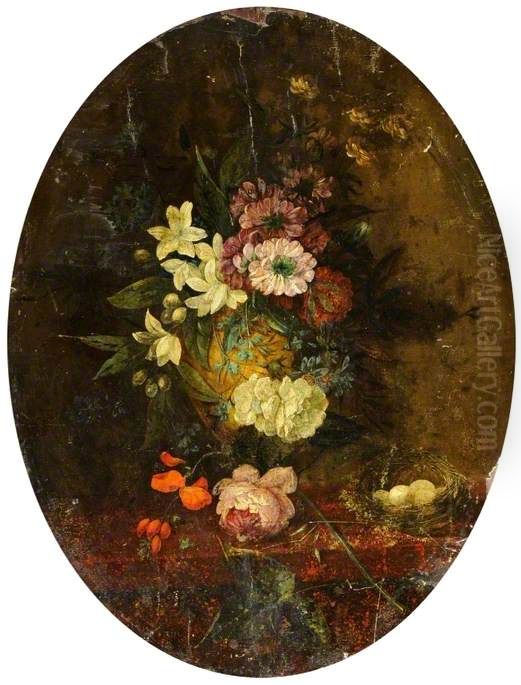 Vase of Flowers Oil Painting by Louis Vidal