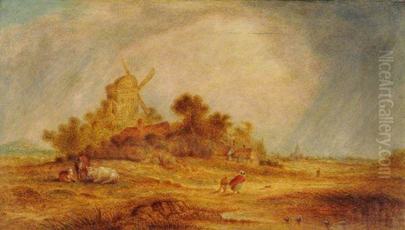 Pastoral Scene Oil Painting by Theodore Rousseau