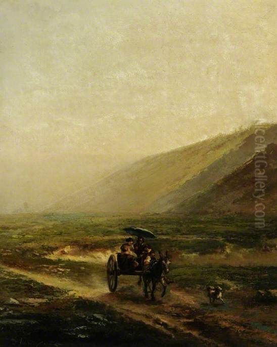 Travellers on a Showery Day Oil Painting by Emile Henry
