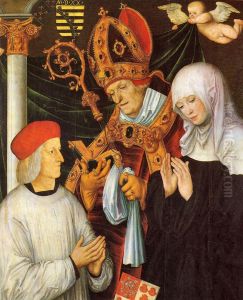Gabriel von Eyb with Saint Willibald and Saint Walburga