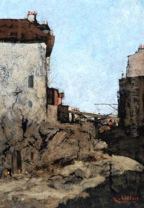 Old Houses Oil Painting by Antoine Vollon