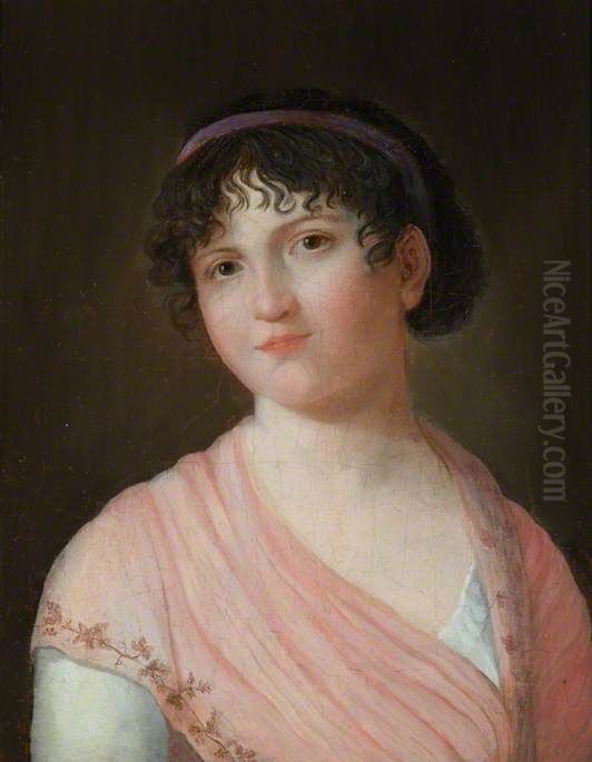 Mademoiselle M. A. Lenormand (1772-1843) Oil Painting by Jeanne-Philiberte Ledoux
