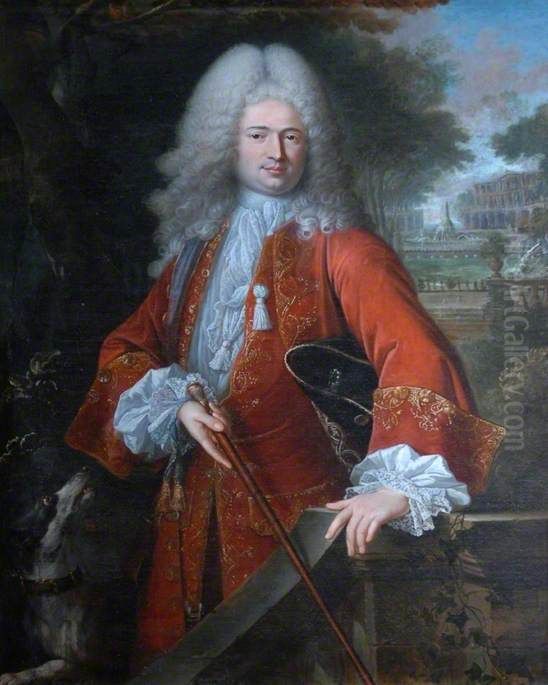 Nobleman, time of Louis XIV Oil Painting by Nicolas de Largilliere
