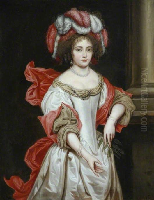 Portrait of a Young Lady, Time of Louis XIV Oil Painting by Pierre Mignard I