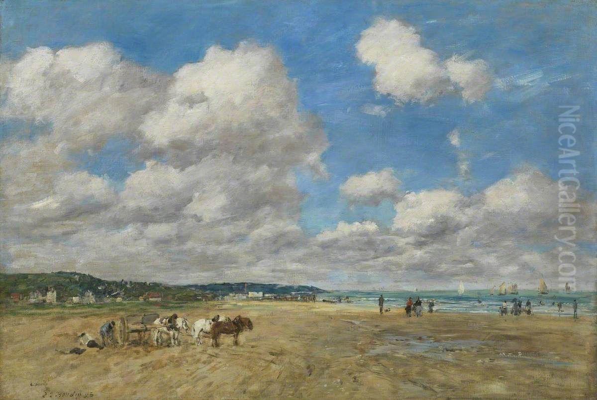 Deauville Oil Painting by Eugene Louis Boudin