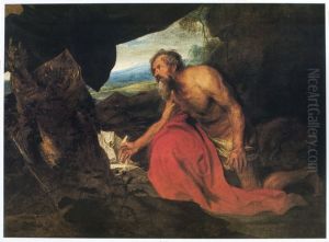 St. Jerome as hermit in a landscape, reading