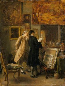 An Artist Showing his Work